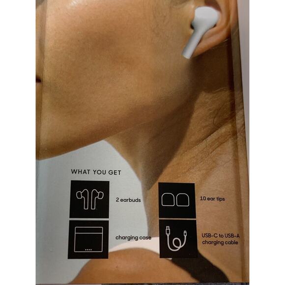 NEW Sharper Image True Wireless Earbuds with Noise Isolation & Qi Charging Case - Picture 6 of 6